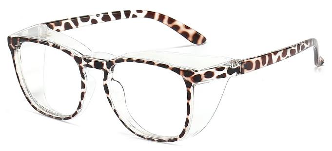 Hanita: Square Dark-Brown-Spots Eyeglasses