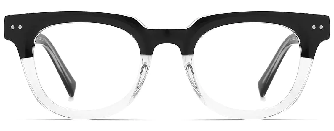 Arlo: Square Black-Transparent Glasses
