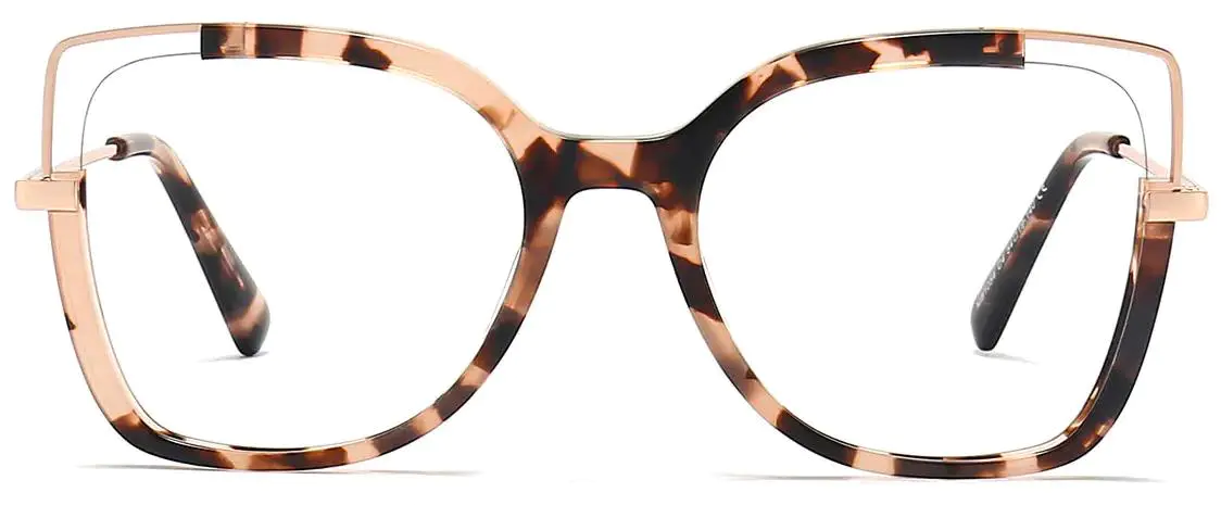 Josi: Square Ivory-Tortoiseshell Glasses