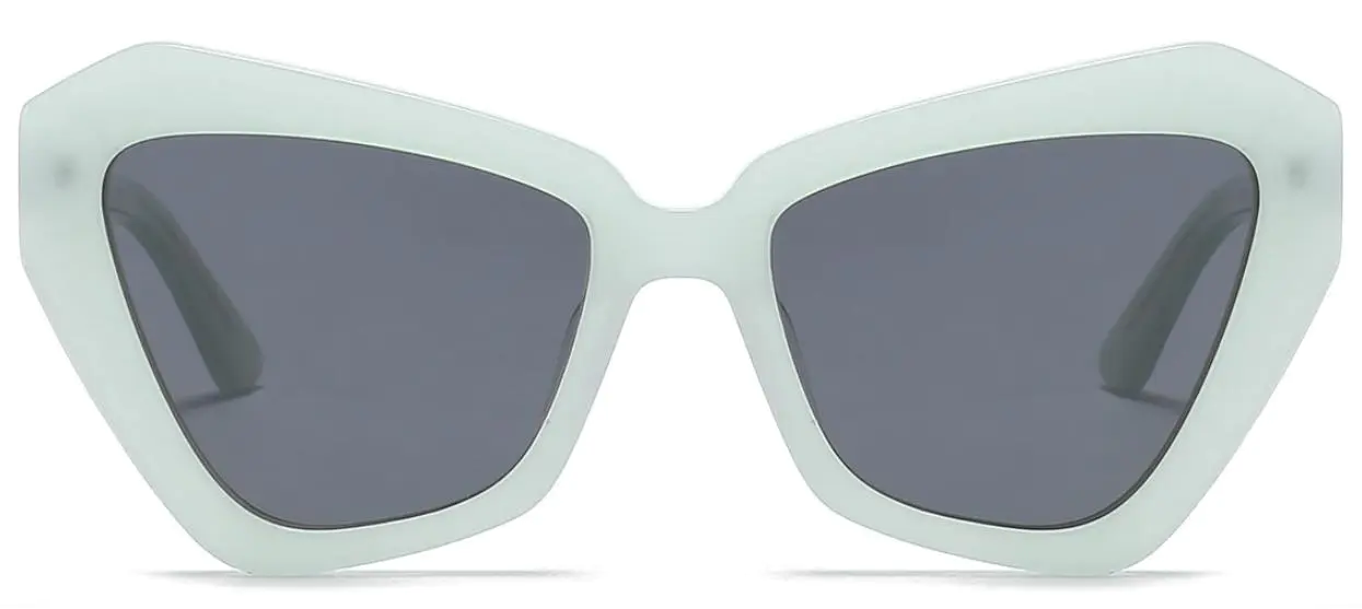 Tenli: Cat-eye Baby-Green/Grey Sunglasses