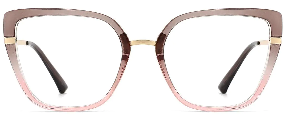 Leire: Cat-eye Grey-Pink Glasses
