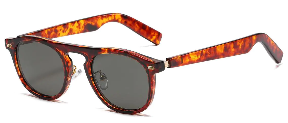 Nals: Oval Tortoiseshell/Grey Sunglasses