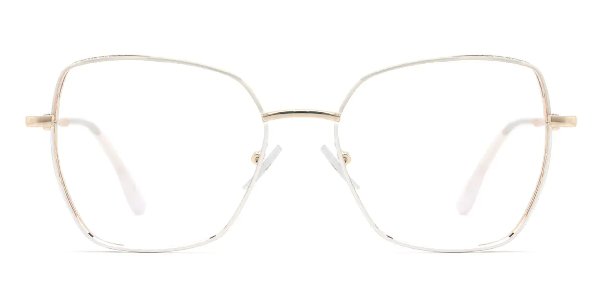 Square White Glasses for Women and Men