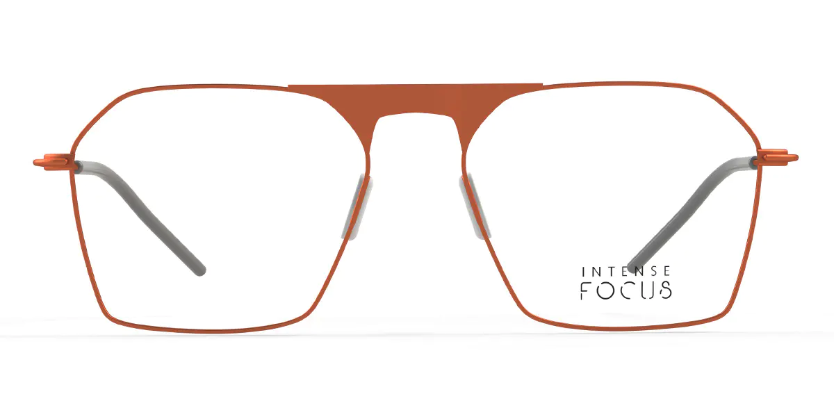 Rectangle Orange Glasses for Men