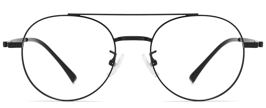 Carson: Aviator Black Glasses