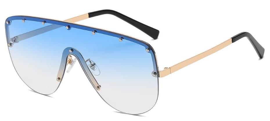 Theone: Aviator Blue Sunglasses