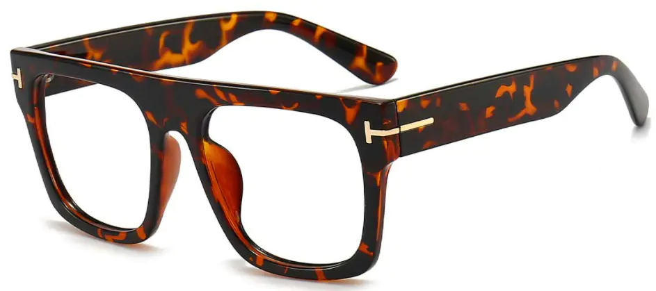 Square Tortoiseshell Eyeglasses for Men and Women