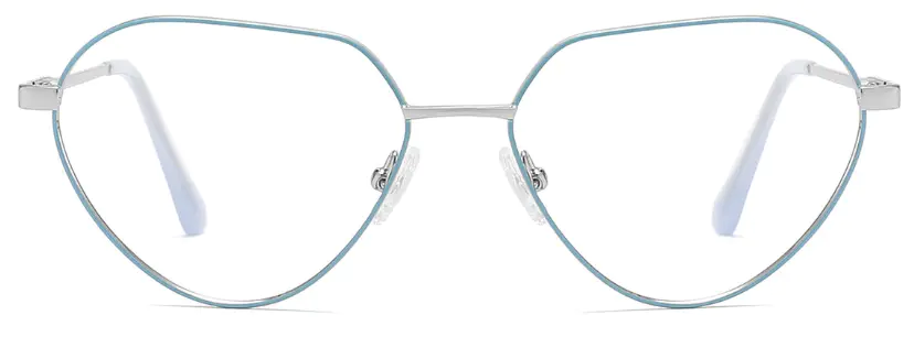Malee: Oval Blue Eyeglasses for Women