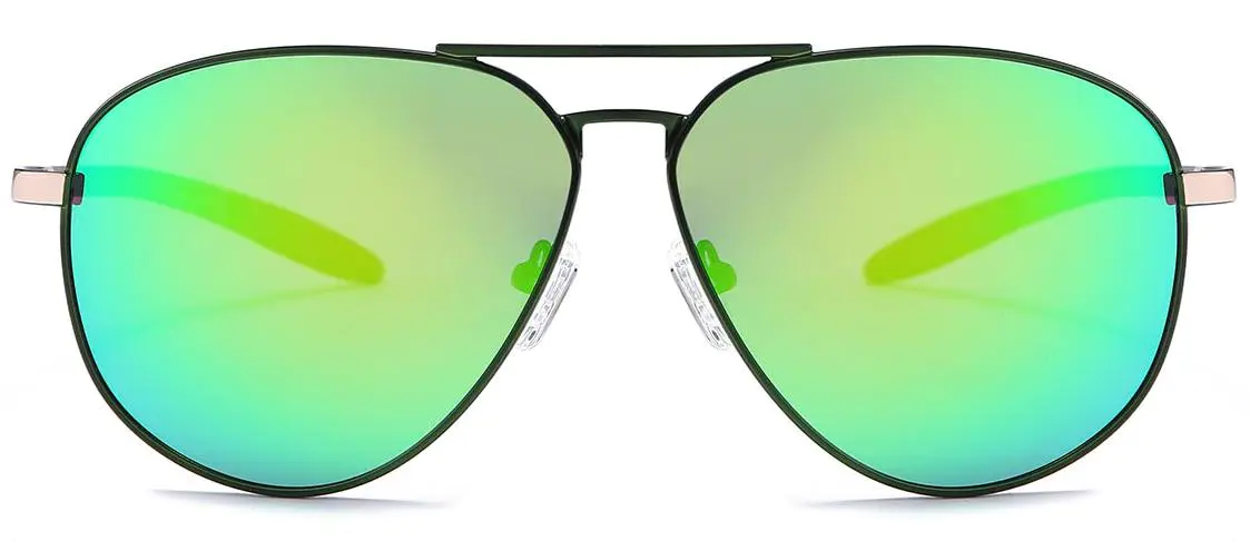 Adriel: Aviator Dark green/Green mercury Sunglasses