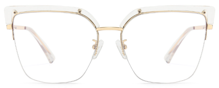 Delyth: Square Transparent Eyeglasses For Women