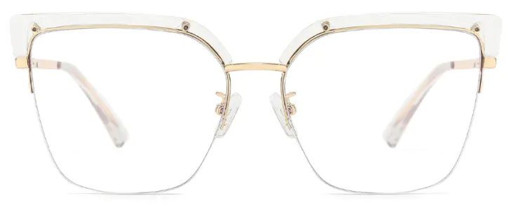 Delyth: Square Transparent Eyeglasses For Women