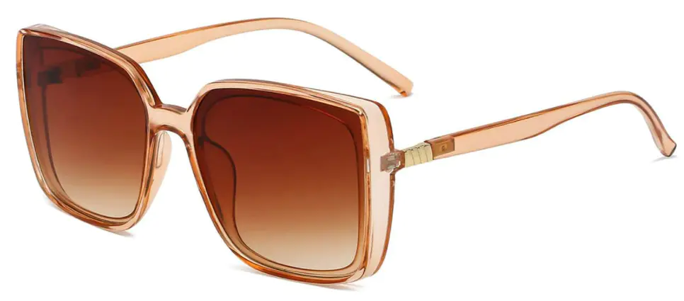 Square Brown/Brown Sunglasses for Men and Women