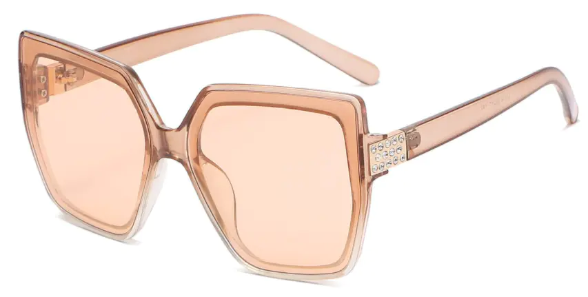 Square Champagne Sunglasses For Women