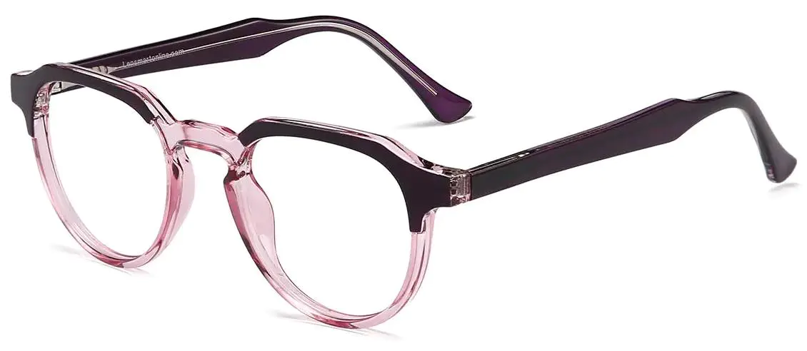Alicia: Oval Deep/Purple-Light/Purple Glasses