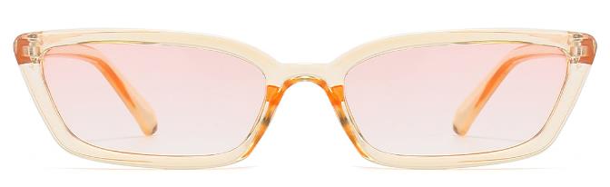 Kiki: Rectangle Transparent-Orange/Orange Sunglasses