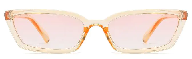 Kiki: Rectangle Transparent-Orange/Orange Sunglasses