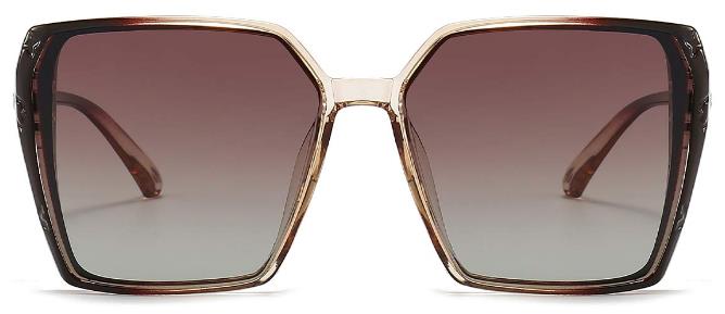 Casen: Square Brown/Gradual-Brown Sunglasses