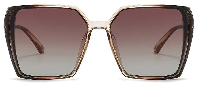 Casen: Square Brown/Gradual-Brown Sunglasses