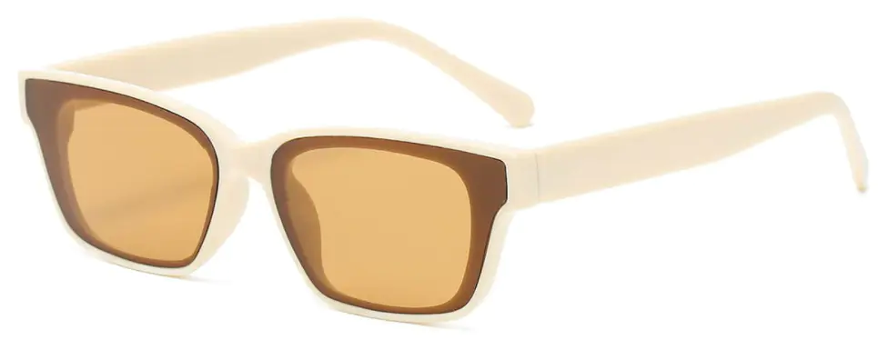 Rectangle Beige Sunglasses for Women