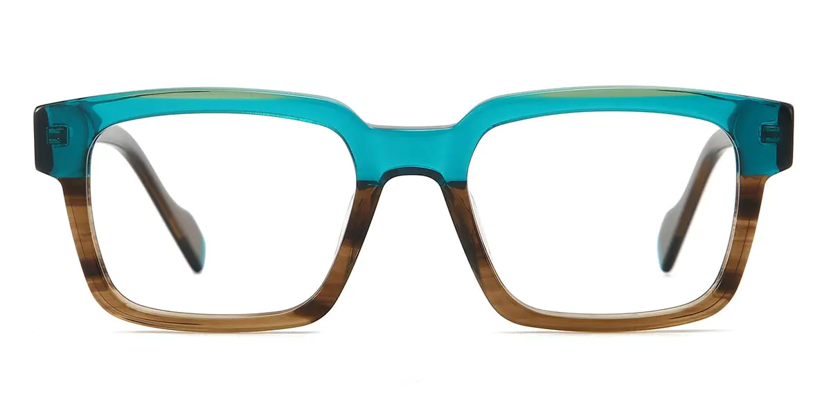 Rectangle Blue Glasses for Women and Men