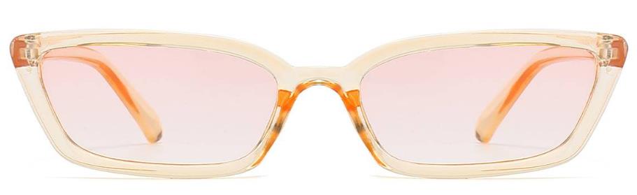 Kiki: Rectangle Transparent-Orange/Orange Sunglasses