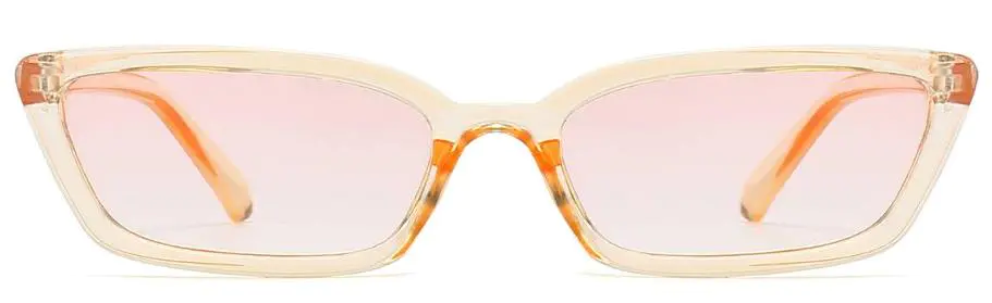 Kiki: Rectangle Transparent-Orange/Orange Sunglasses