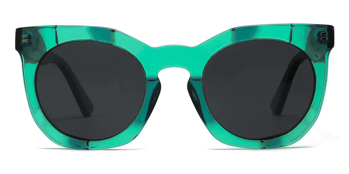 Oval Green Prescription Sunglasses for Men and Women