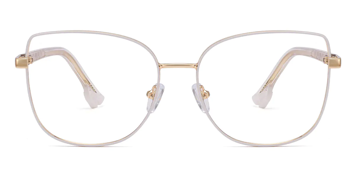 Cat-eye Gold-White Glasses for Women