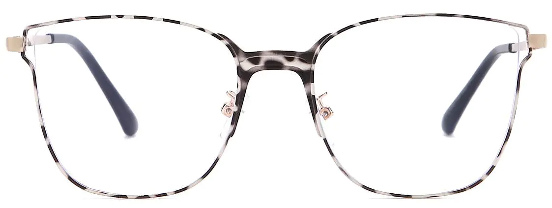 Frode: Square Black-Marble Glasses