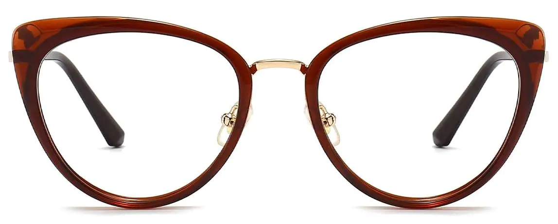 Indiana: Cat-eye Brown Glasses