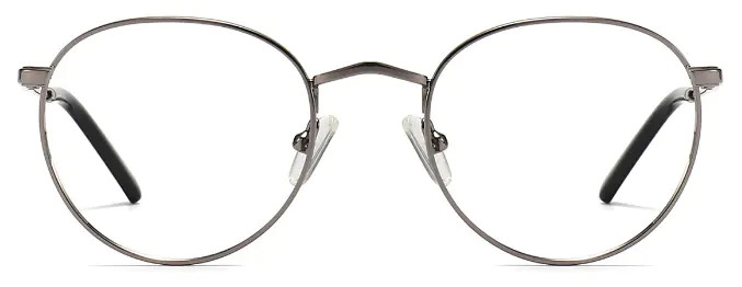 Leslie: Oval Silver Eyeglasses for Men and Women