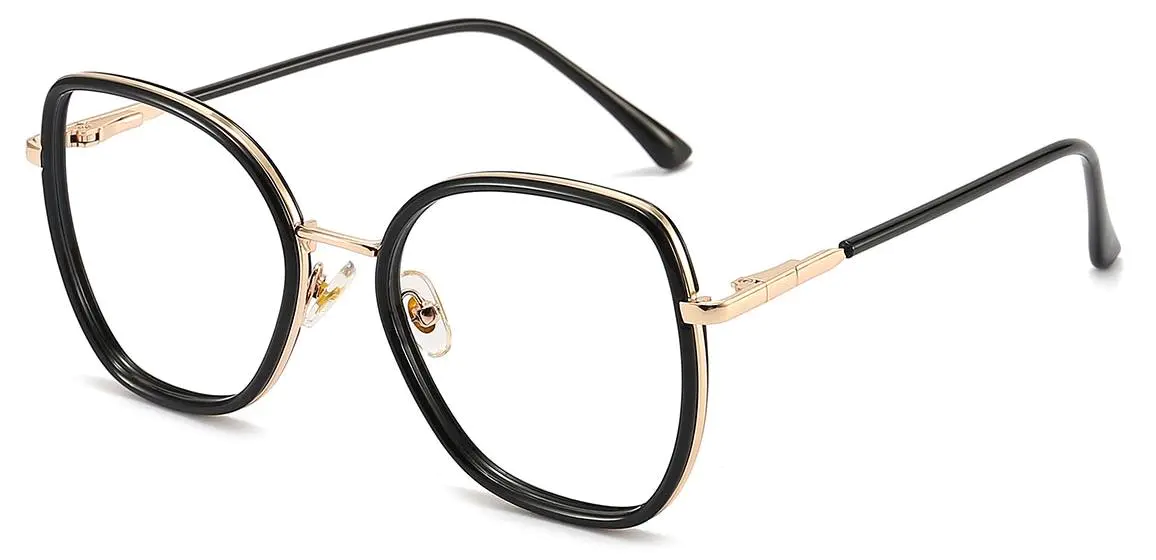 Ettie: Oval Black Glasses