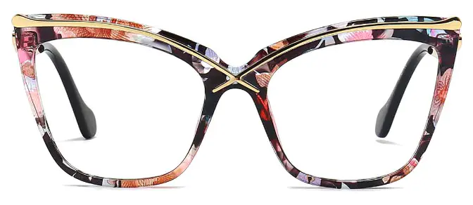 Azalea: Cat-eye Floral Eyeglasses for Women