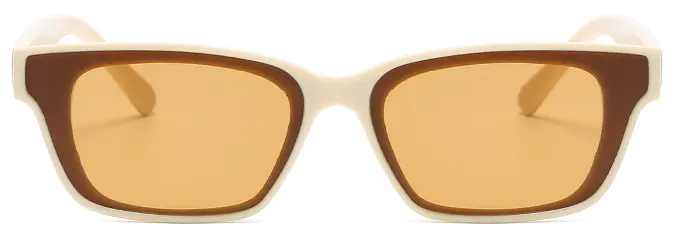 Rectangle Beige Sunglasses For Women