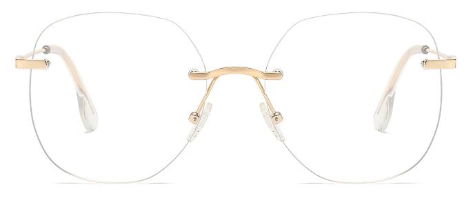 Kila: Oval Gold Eyeglasses