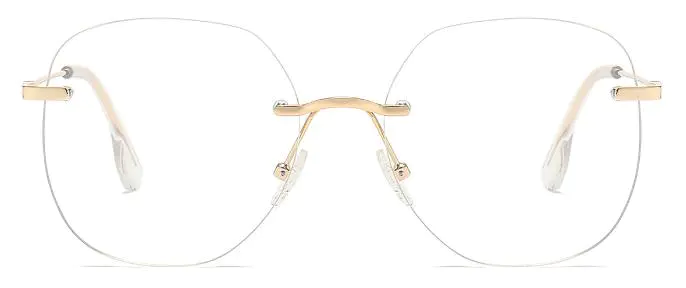 Kila: Oval Gold Eyeglasses