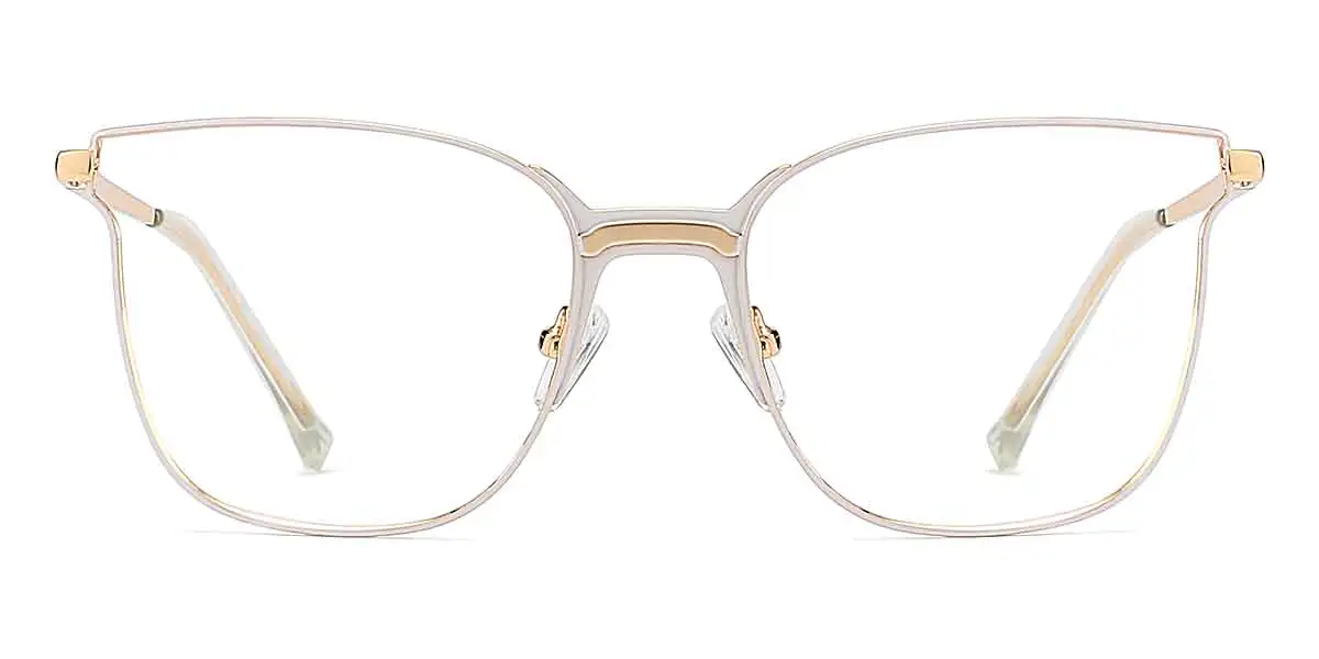 Square White Glasses for Men and Women