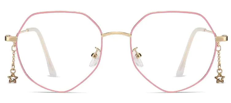 Round Pink Glasses for Women