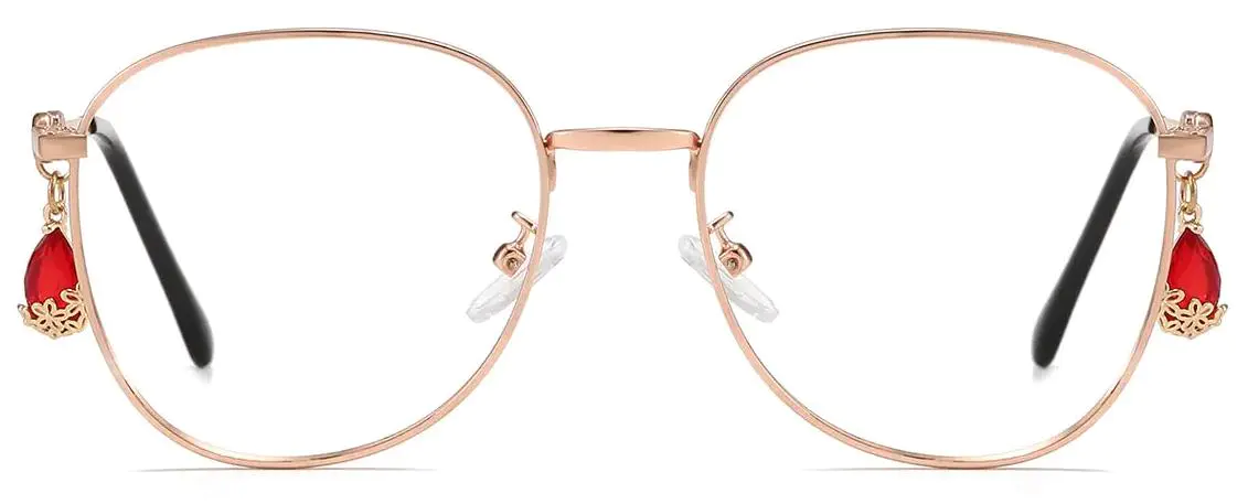 Myla: Oval Rose/Gold Glasses