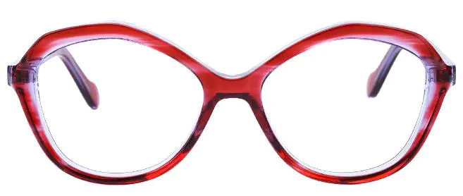 Normi: Oval Red Eyeglasses