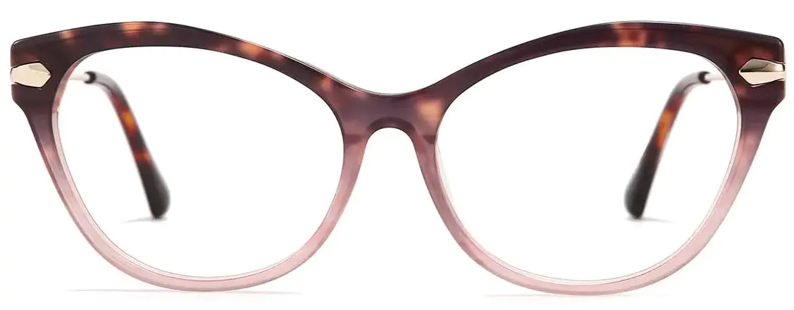 Jessica: Cat-eye Pink-Tortoise Glasses