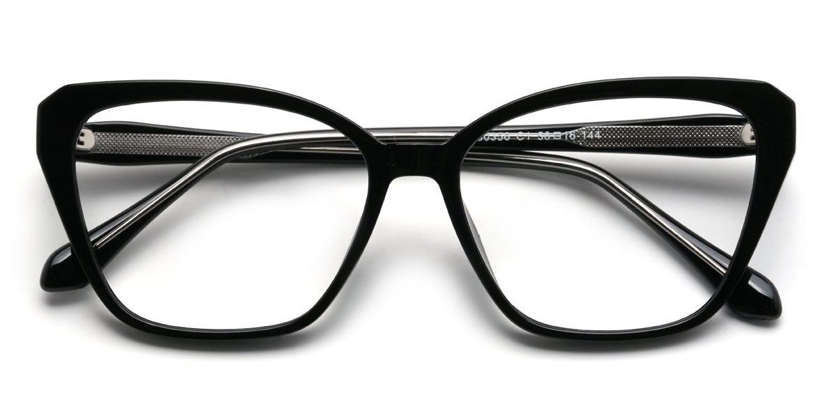 Black Pansy Glasses - Cat Eye Glasses