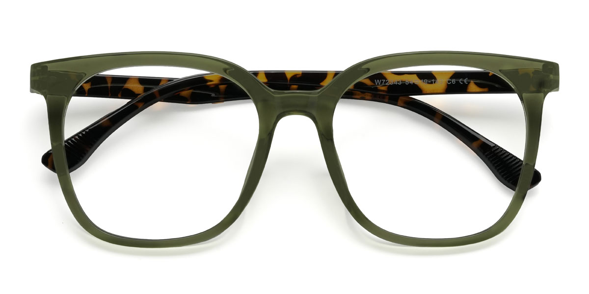 Green Duncan Glasses - Square Glasses