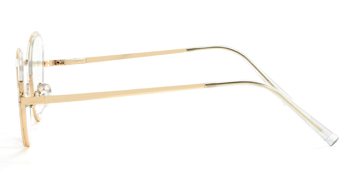 Gold White Aitana Glasses - Cat Eye Glasses