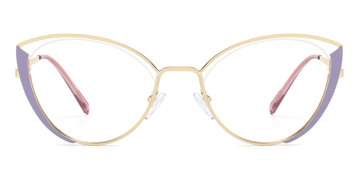 Gold Purple Aitana Glasses - Cat Eye Glasses