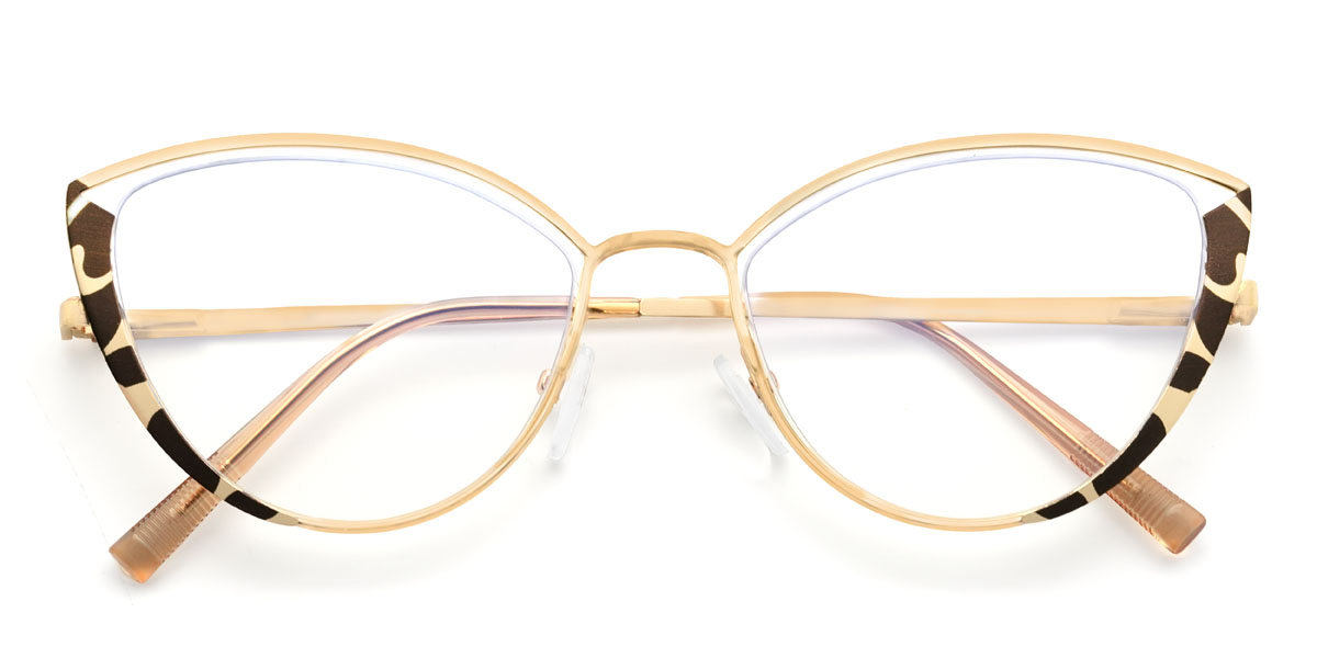 Gold Tortoiseshell Aitana Glasses - Cat Eye Glasses