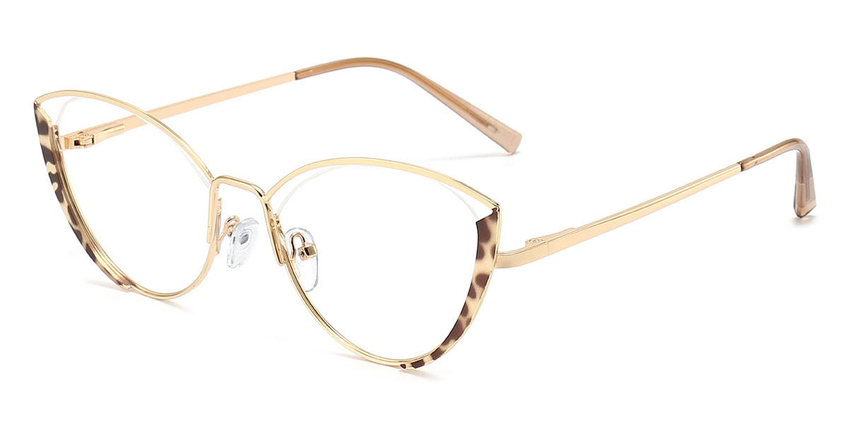 Gold Tortoiseshell Aitana Glasses - Cat Eye Glasses