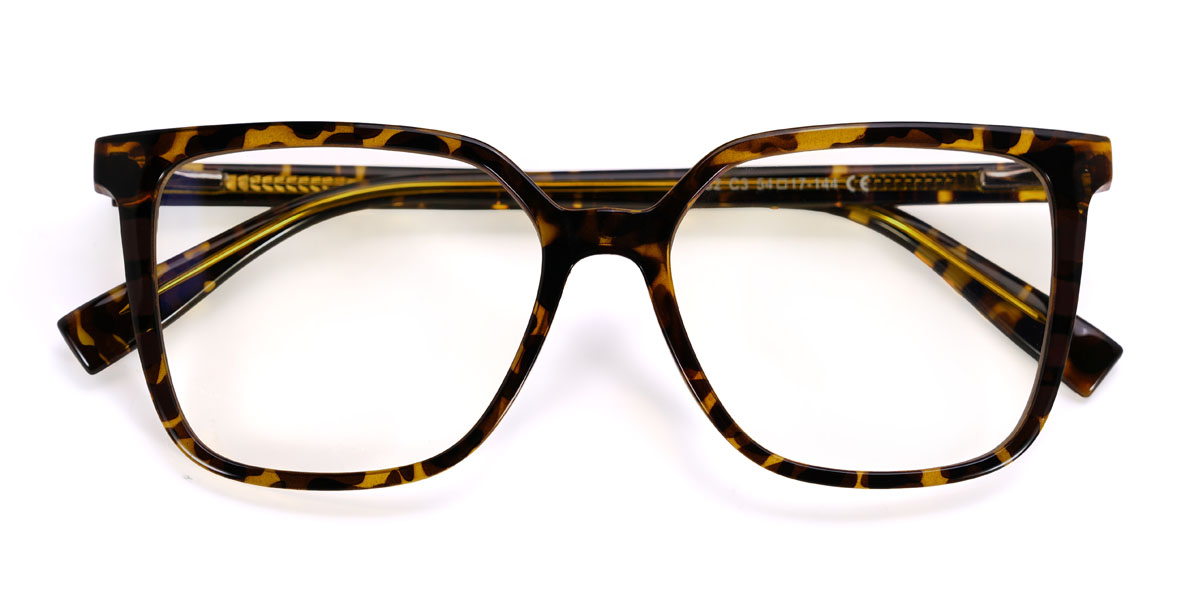 Yellow Tortoiseshell Anastasia Glasses - Square Glasses