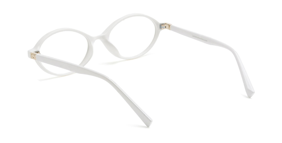 White Andrea Glasses - Oval Glasses