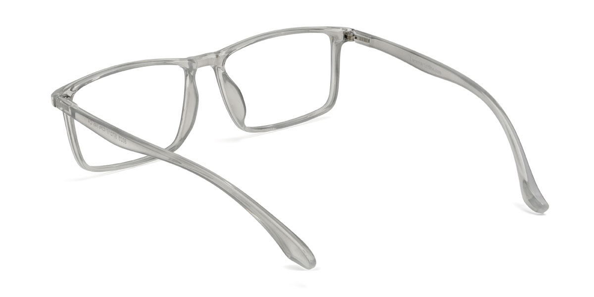 Clear Grey Jordy Glasses - Rectangle Glasses